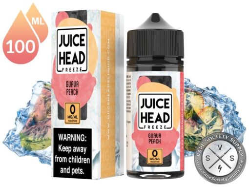 JuiceHead ICE Guava Peach FREEZE E-Liquid In Egypt - جوس هيد بريميم فيب ليكويد