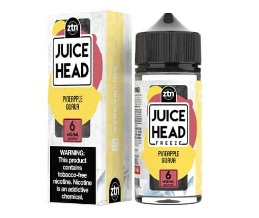 Juice Head FREEZE Pineapple Guava ZTN 100ml E-liquid - جوس هيد بريميم ليكويد