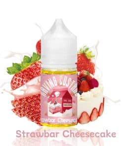 RAVING CUSTARD STRAWBAR CHEESECAKE SALT NIC. E-LIQUID BY ASMODUS - ليكويد رافينج كاسترد بريميوم سولت نيكوتين