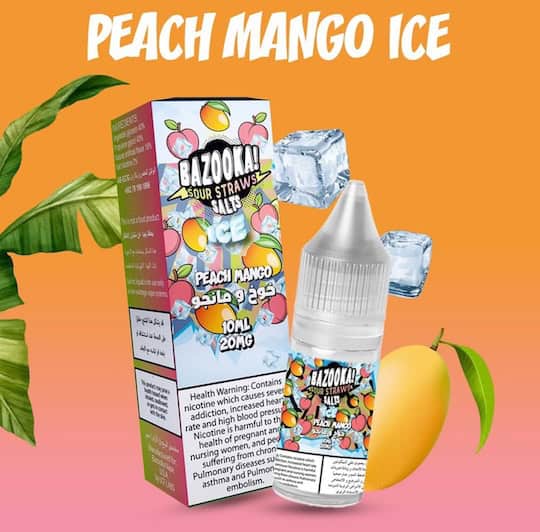 BAZOOKA ICE PEACH MANGO SALT NIC. - بازوكا فيب ليكويد