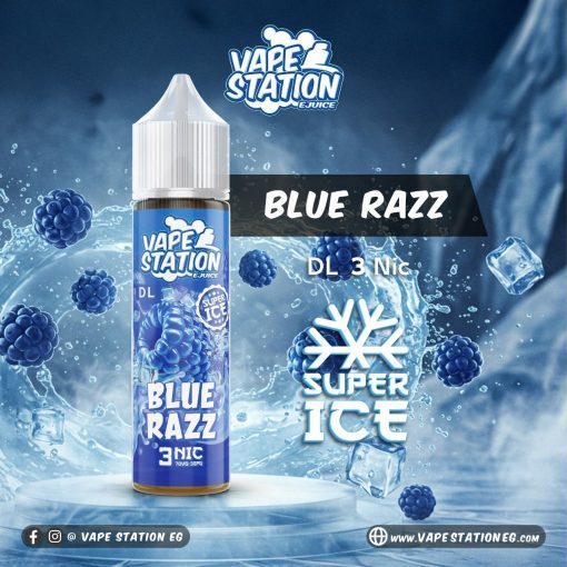 BLUE RAZZ VAPE STATION SUPER ICE 3MG 60ML ELIQUID