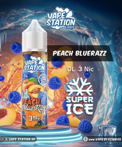 PEACH BLUE RAZZ VAPE STATION SUPER ICE 3MG 60ML ELIQUID